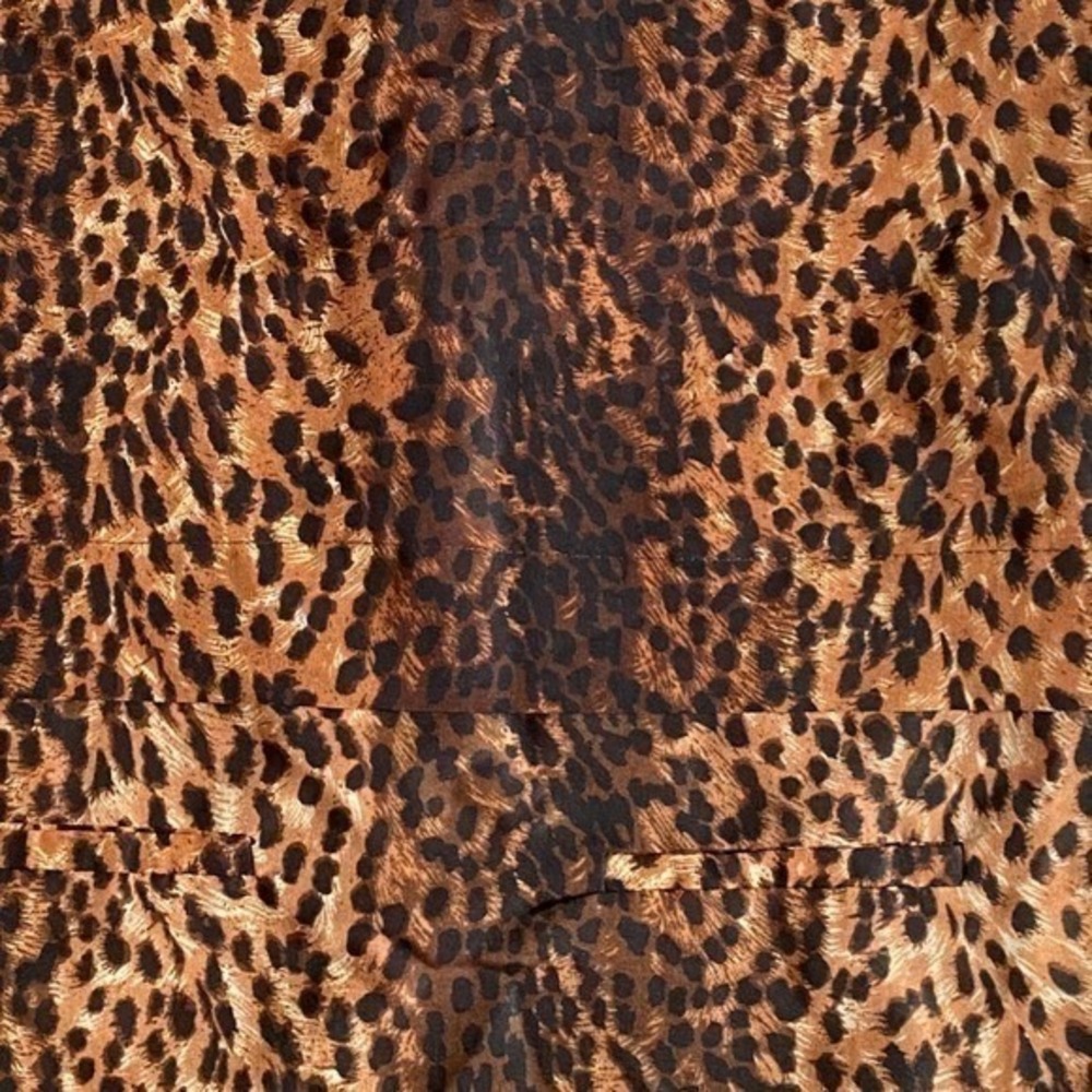 ZARA WOMAN Leopard Print Sleeveless Ruched Mini Dress w/Zipper Back - M EUC - Picture 14 of 14